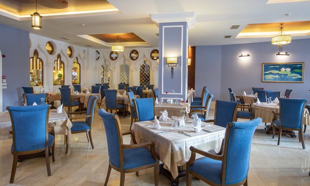 otel Sherwood Antalya & Exclusive Lara | Restaurant principal Fusions - Hotel Turquie 2